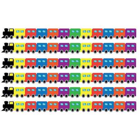 Hygloss Products Train Die-Cut Border, 36ft Per Pack, PK6 33682